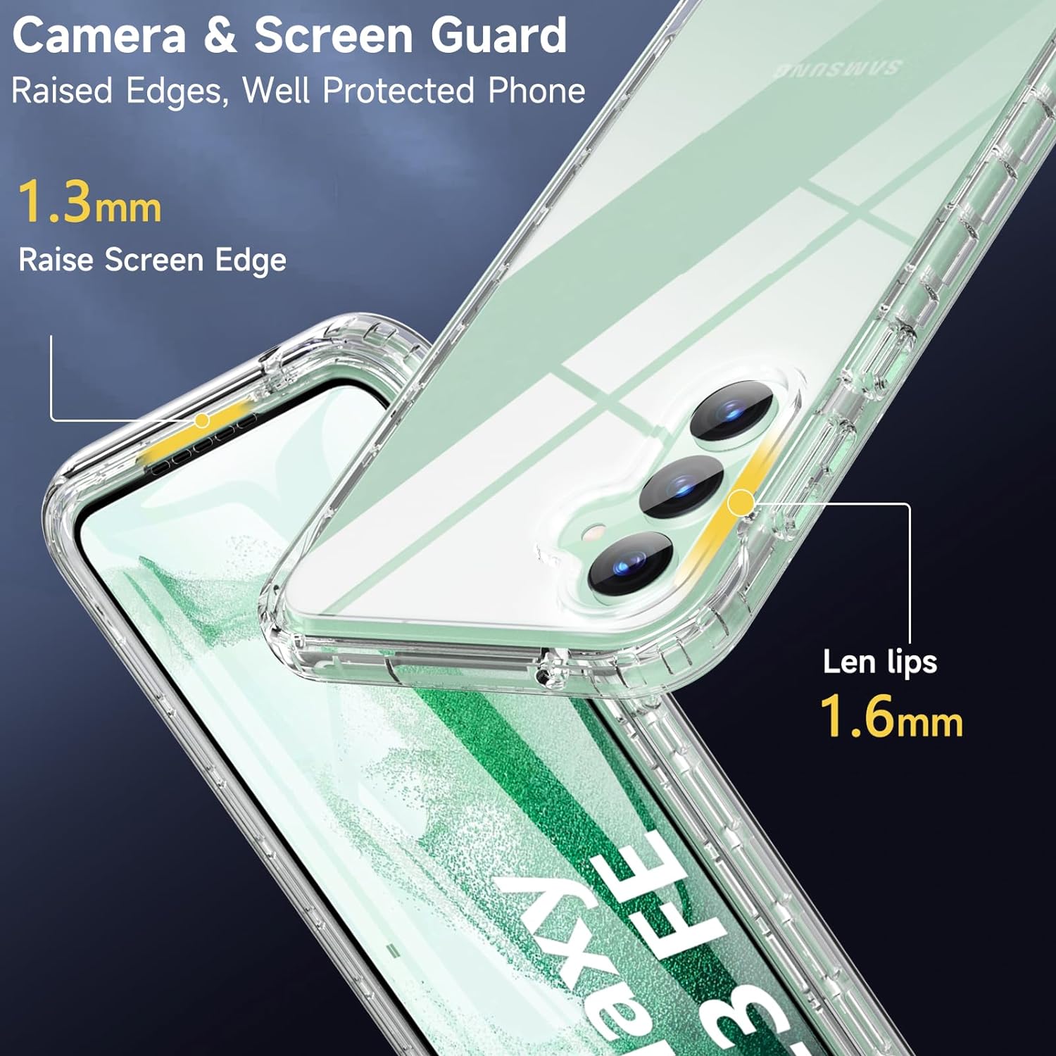 Husa 360 ALC Mobile, compatibila cu Samsung Galaxy S23 Fe, V2 Transparent fata+spate