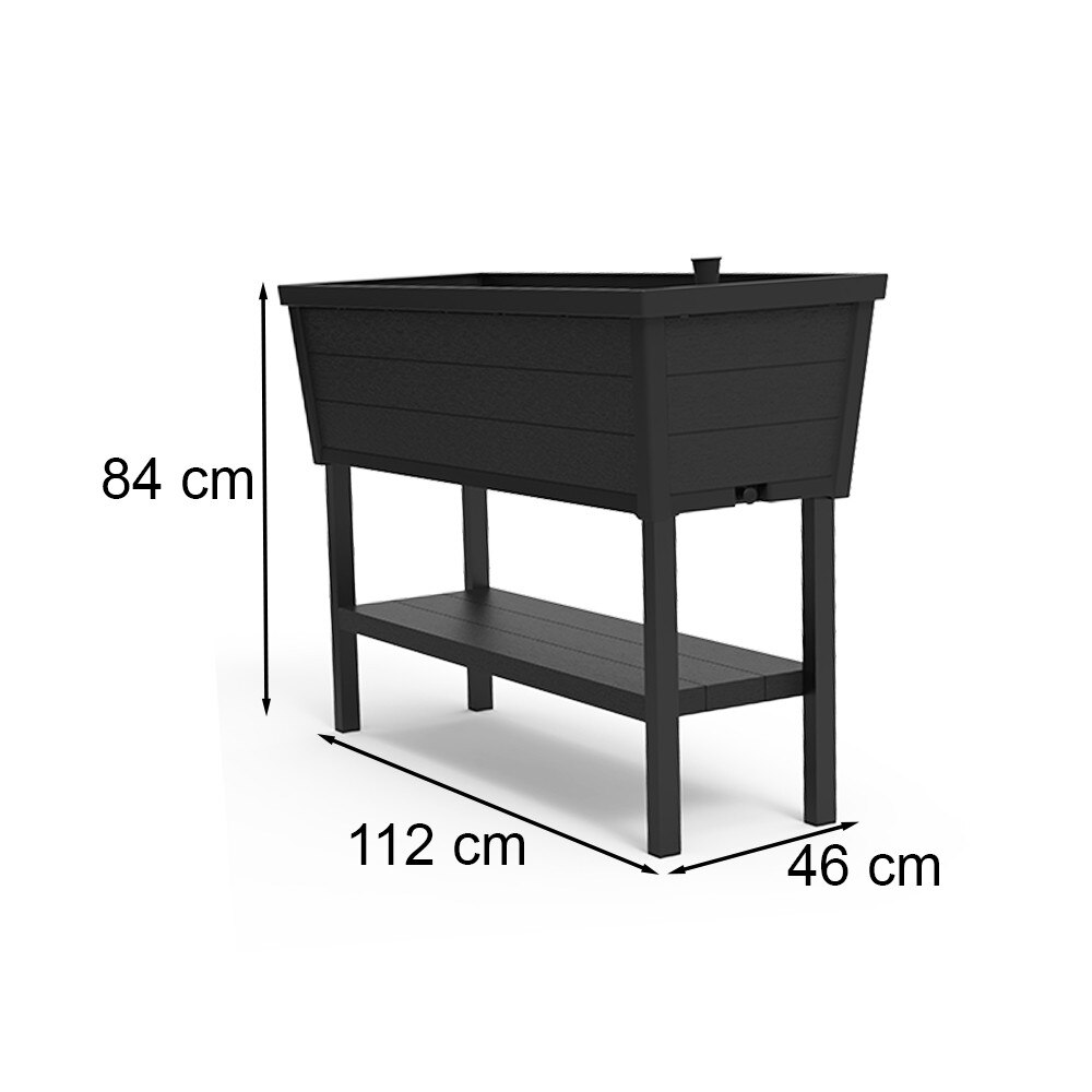 Keter Alfresco garden bed műanyag virágláda grafit eMAG.hu