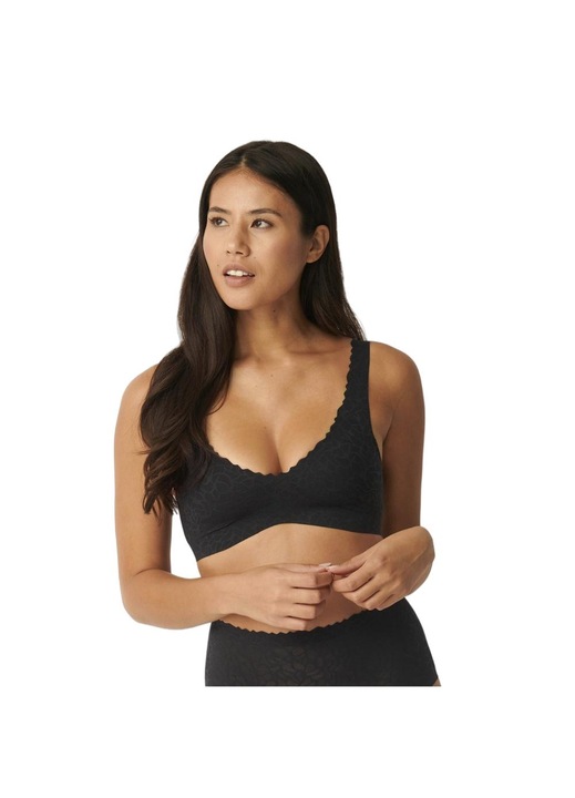 Сутиен Sloggi Zero Feel Lace 2.0, безшевен, черна дантела, XS