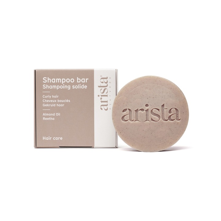 Sampon solid pentru par cret, Arista, 80 g, Bej