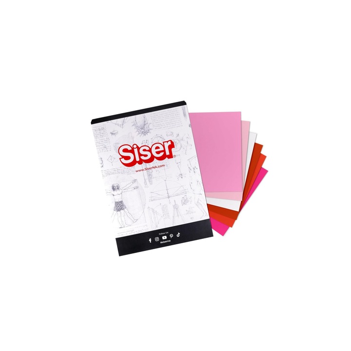 Set 12 Folii HTV Siser EasyWeed P.S. Film, A4, Tonuri Dulci