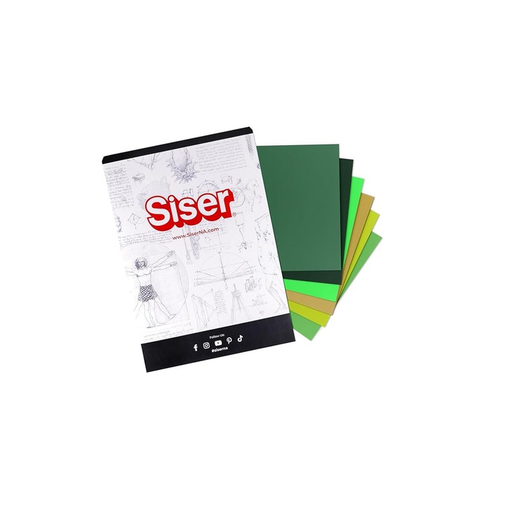 Set 12 Folii HTV Siser EasyWeed P.S. Film, A4, Tonuri Envy