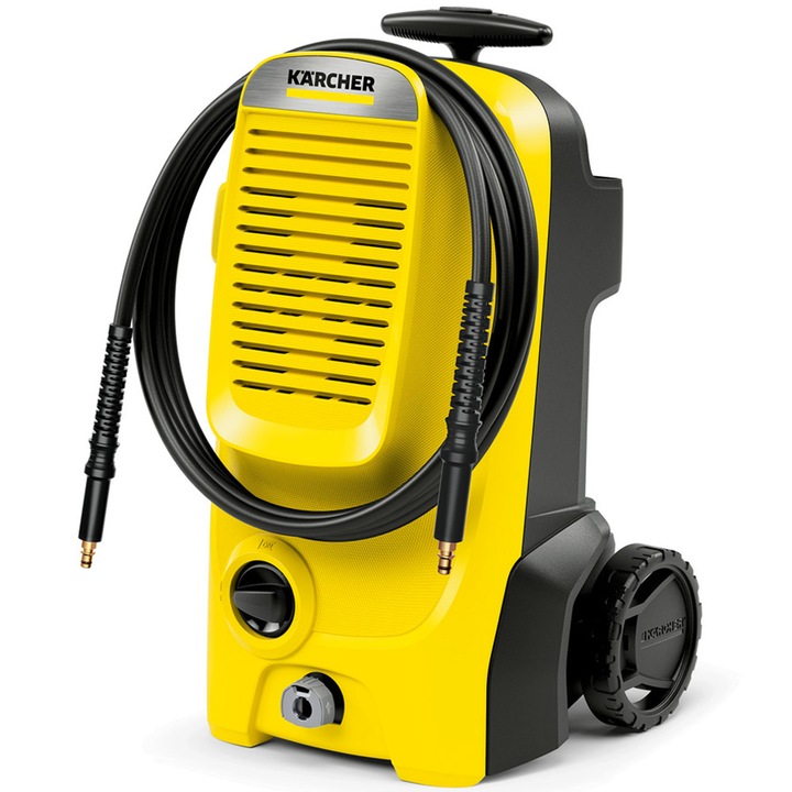 Aparat de spalat cu presiune Karcher K 5 Classic, 2100 W, debit max 500 l/h, presiune maxim 145 bar, furtun presiune 8 m, maner telescopic, Pistol presiune ridicata G 180 Q, Lance Vario Power Jet, Lance cu jet rotativ