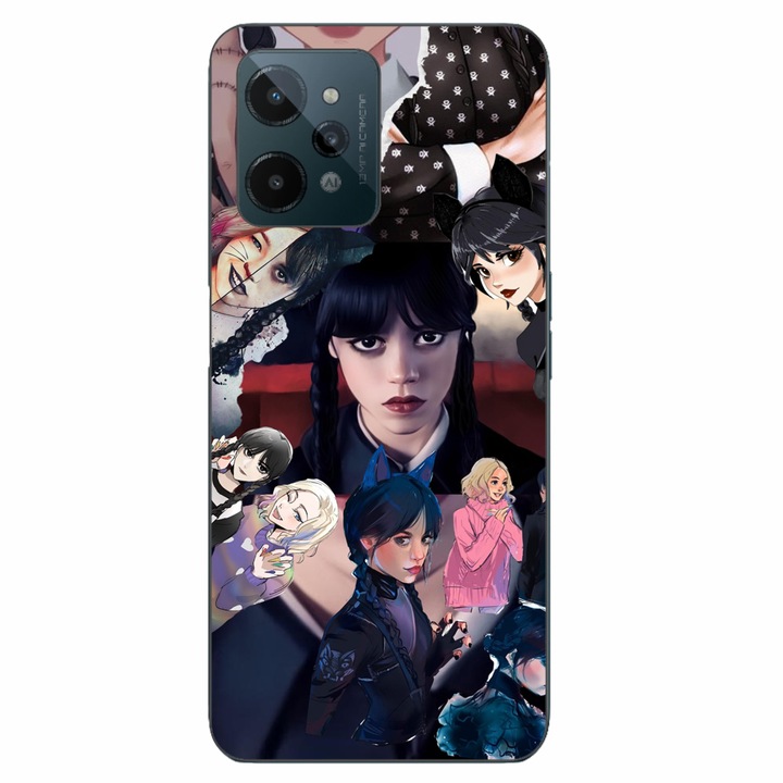 Husa compatibila cu Realme C31 Silicon Gel Tpu Model Wednesday Addams Colaj Scene Film