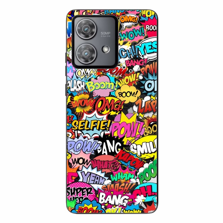 Husa compatibila cu Motorola EDGE 40 NEO Silicon Gel Tpu Model Pop Art Pow Wow Boom