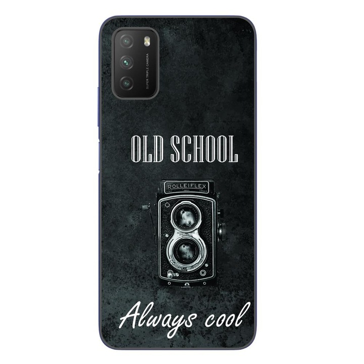 A tok kompatibilis a Xiaomi Poco M3 Silicon Gel Tpu Model Retro kamerával