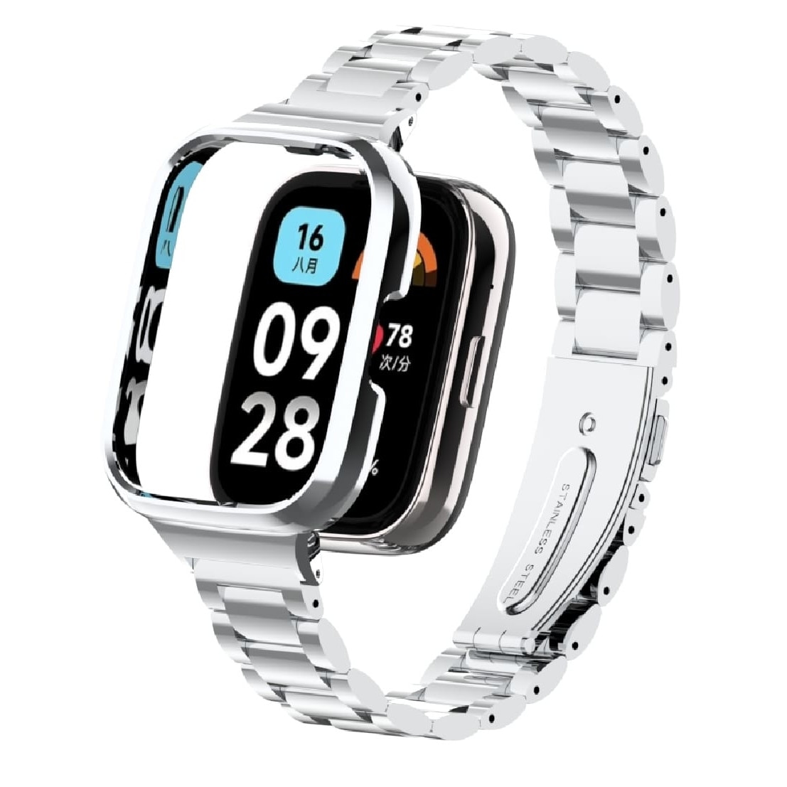 Каишка от неръждаема стомана, неръждаем метал, съвместима с Redmi Watch ...
