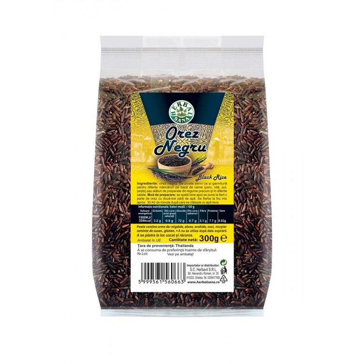 Orez negru, 300g, Herbal