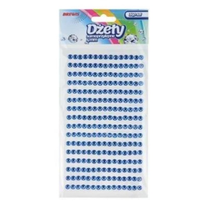Pachet 240 strasuri decorative, Brewis, 4 mm, Albastru