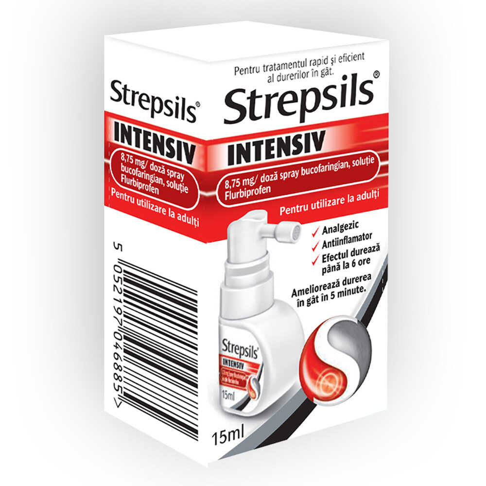 Strepsils Intensiv Cirese Si Menta Spray Bucofaringian Solutie Mg Doza Ml Reckitt