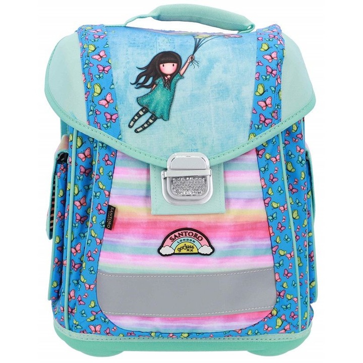 Ergonomikus iskolai hátizsák, fém záródású - Gorjuss Flight Of The Butterflies