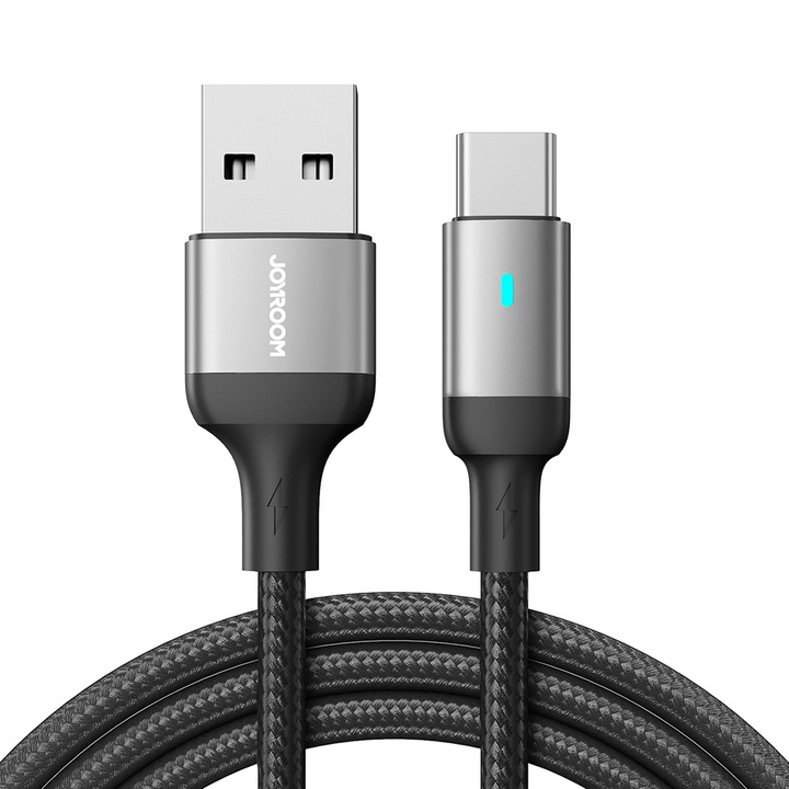 Joyroom USB kábel - USB C 3A gyorstöltéshez és adatátvitelhez A10 Series 1, 2 m fekete (S-UC027A10)