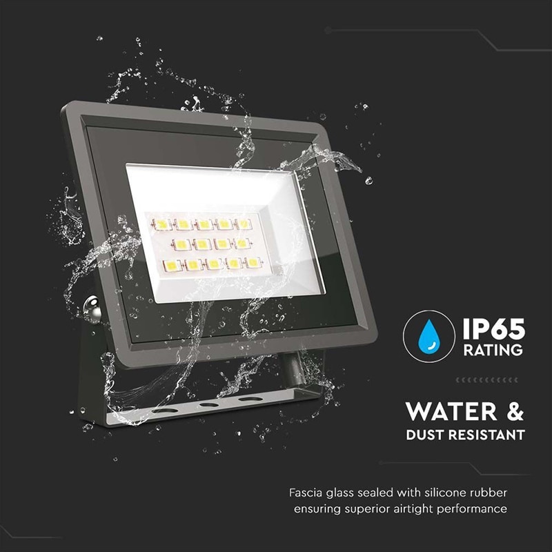 Proiector Led Vtac Proiector LED V-tac, 10W, 750lm, lumina rece, 6400K, IP65 - eMAG.ro