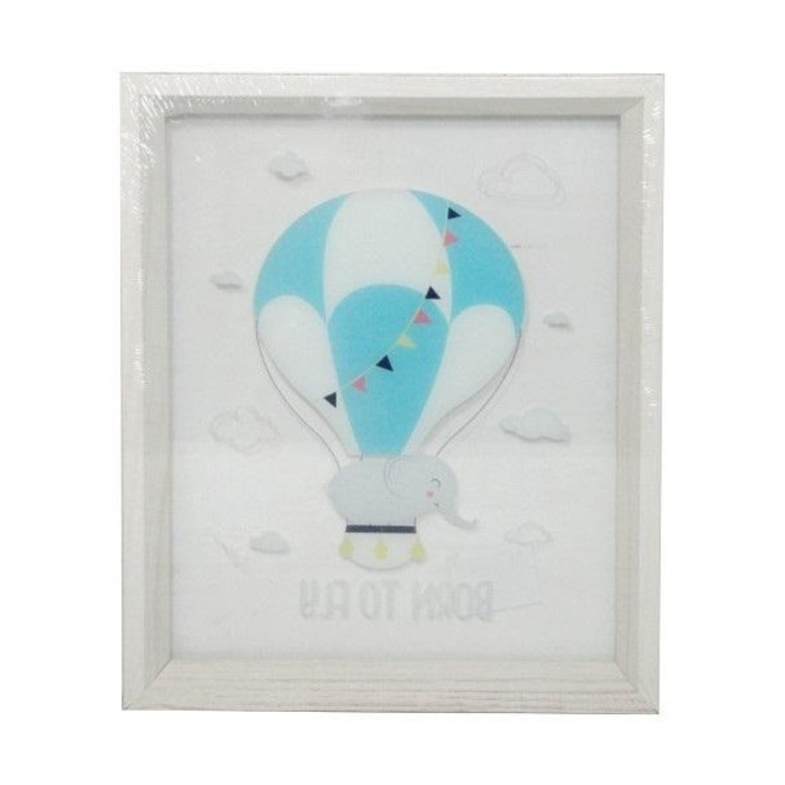 Картина SWEDE, балон и слон, 25x30см