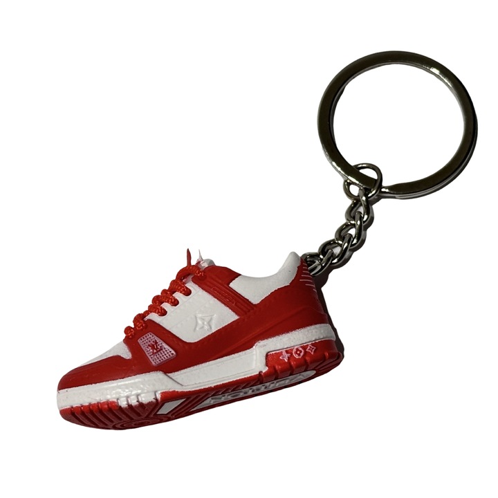 Kulcstartó, Louis Vuitton Trainer, piros-fehér