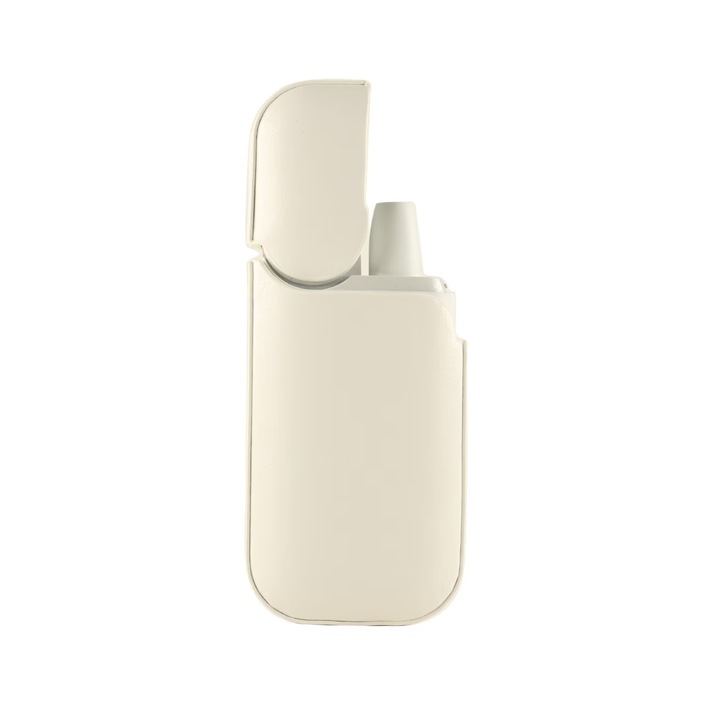 Husa Flippy pentru IQOS 2.4 Plus, Capac de Protectie, Anti Soc si Zgarieturi, din Piele Ecologica, 43 g, 12 x 6 x 2.5 cm, Alb