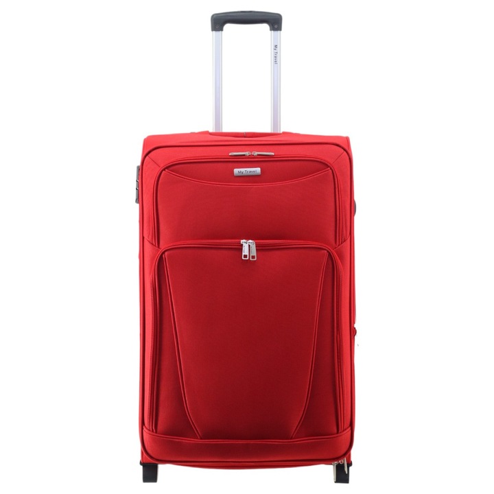 Troler My Travel A-03, dimensiune mare 28", 71x46x30cm, rosu
