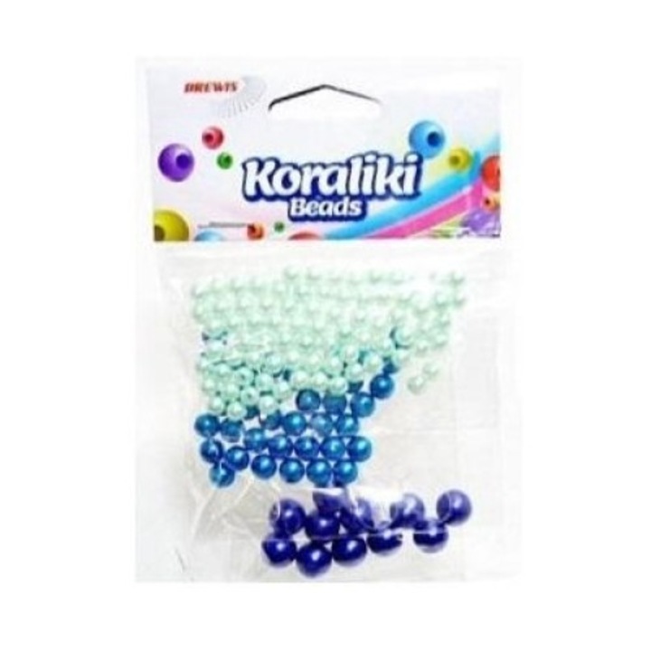 Set margele de artizanat BREWIS, 3 nuante de albastru, 36g