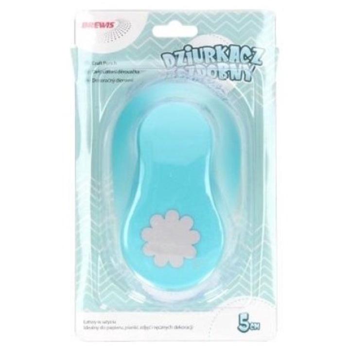 Perforator decorativ BREWIS, model floare, 5 cm, albastru