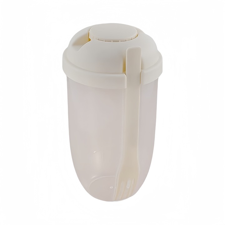 Cutie alimentara, Plastic, 11 x 20cm, Alb, 1000 ml