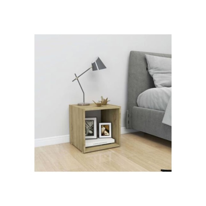 Нощно шкафче MOBLETO D, дъб сонома, 35 x 40 см, 18 мм, тип куб