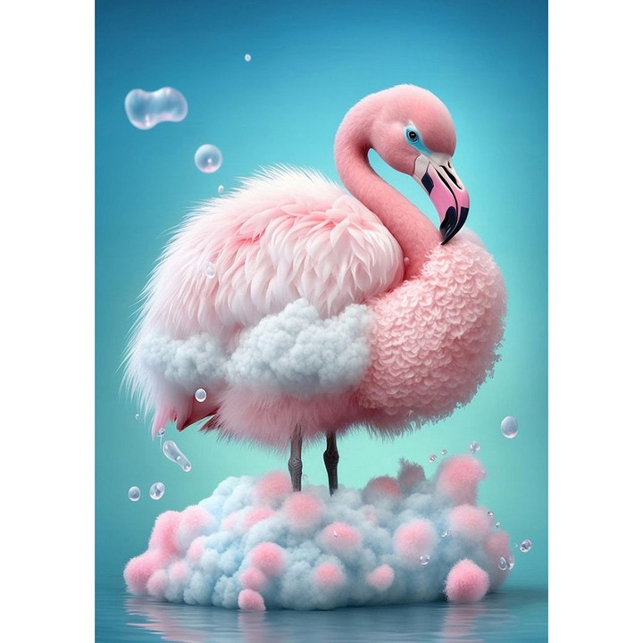 Set broderie cu diamante, Model-Pasare, 30x40, Multicolor