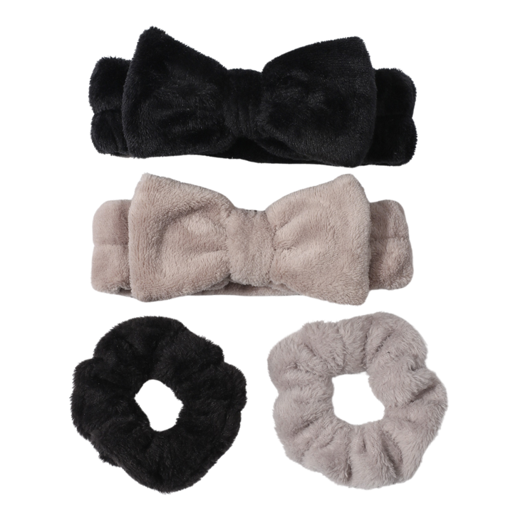 Set 2 bentita spa si 2 elastic par negru si gri