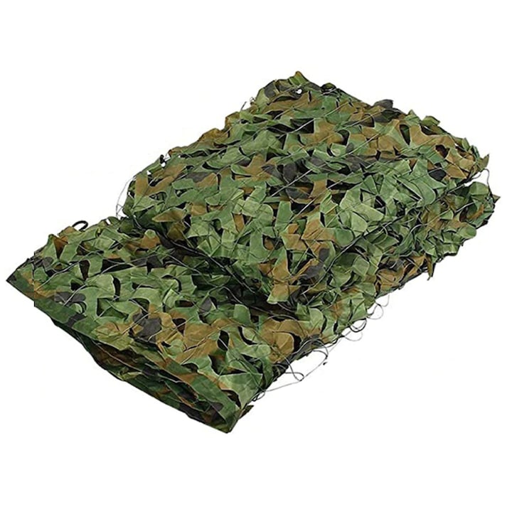 Камуфлажна мрежа, полиестер, 1x1,5 м, зелена