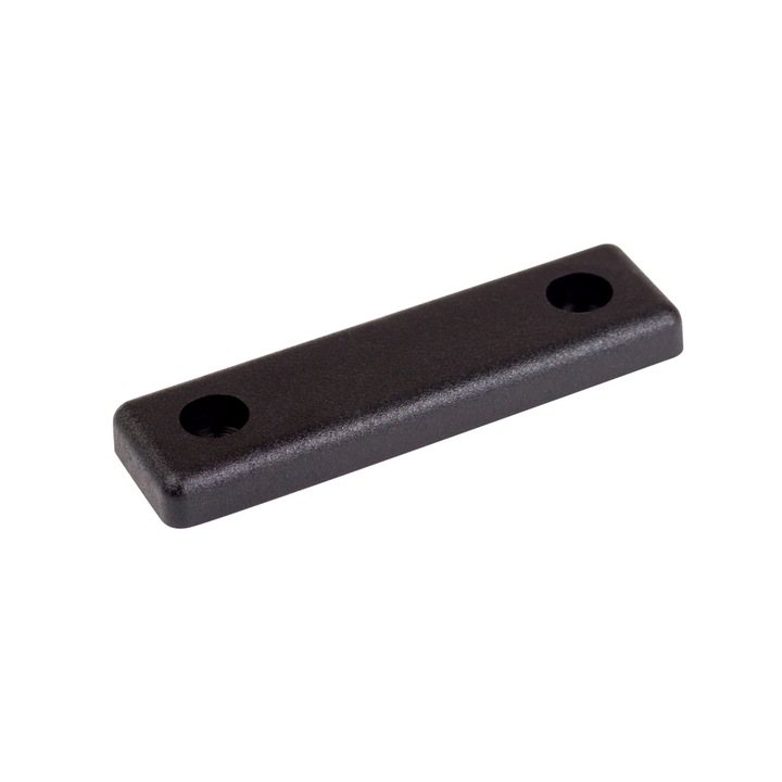 Picior mobila, plat, 50 x 14 x 5 mm, plastic, negru (set 4 buc)