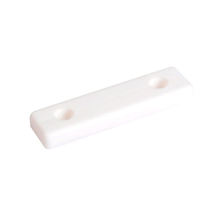 Picior mobila, plat, 50 x 14 x 5 mm, plastic, alb (set 4 buc)