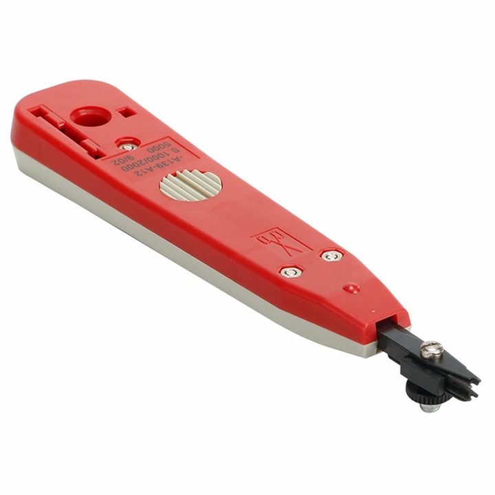 Cleste Insertizor, Zamo®, ETC Corning MDF 5000, Punch Down, pentru Sisteme de Distributie, Foarfeca Otel, Culoare Rosie