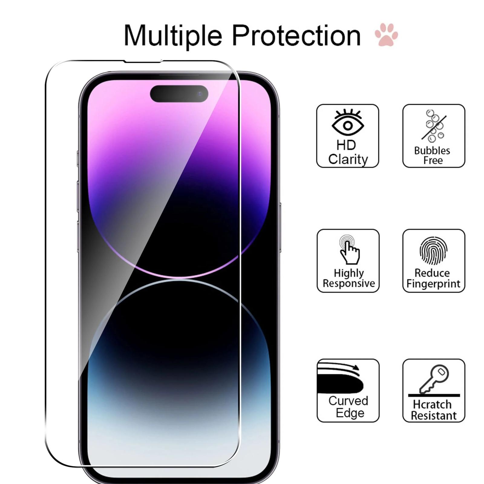 Folie de Sticla Compatibila IPhone 15, Premium Tempered Glass, Full Screen. Anti-Static
