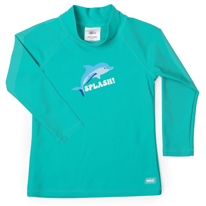 Bluza Inot-Plaja, UPF50+, Baietei, Banz, Dolphin