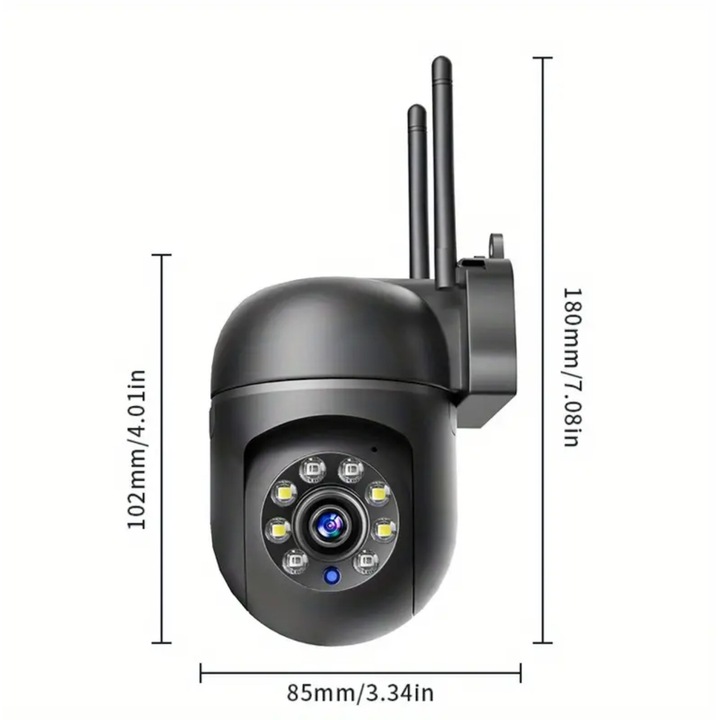 WIFI камера за наблюдение, 2.4G, 5G, мащабиране, въртене, светещи ...