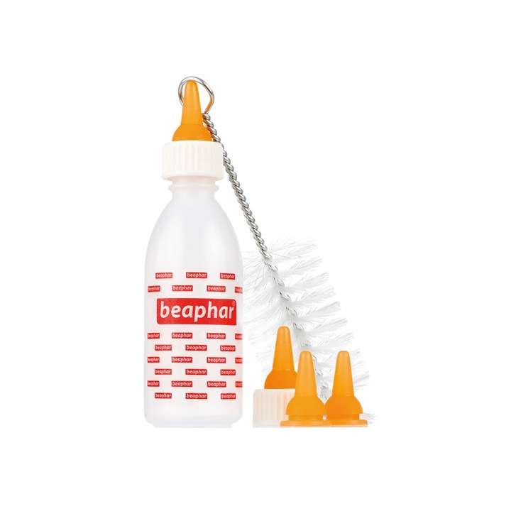 Комплект за хранене на новородени или болни животни Lactol BEAPHAR шише, 6 биберона и четка