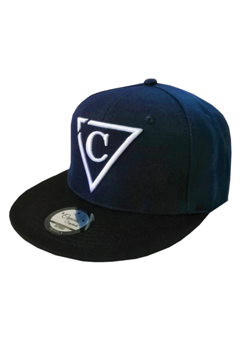 Sapca Snapback adjustabil, The Buffalo, Albastru inchis-Negru, 56-62 cm