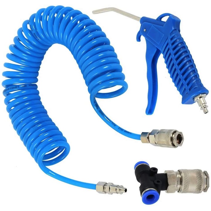 Pistol pentru suflat cu furtun 5 metri si piesa T de legatura