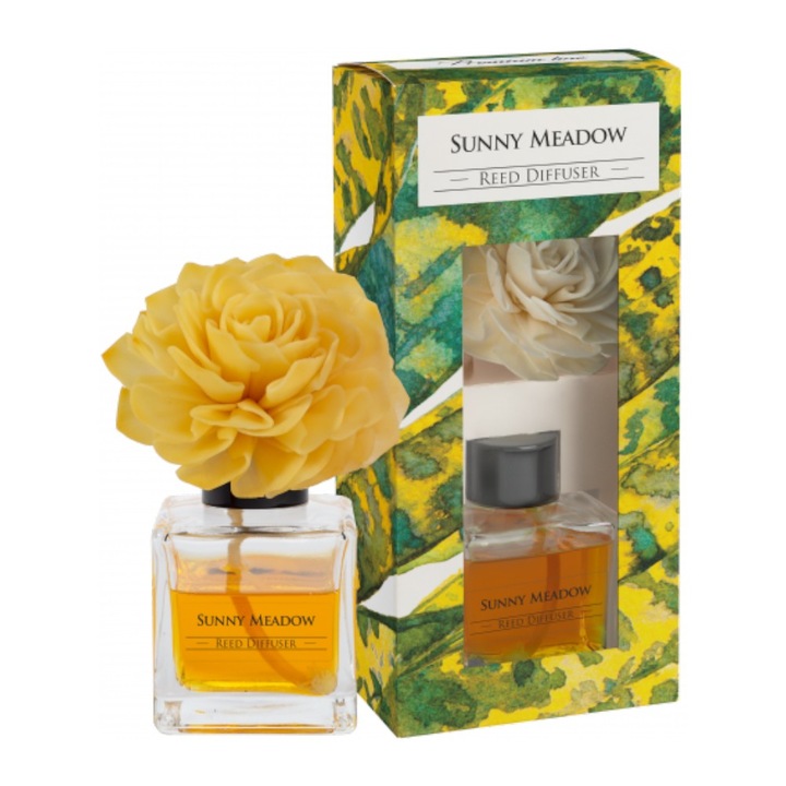 Set 2 x Odorizant Difuzor cu Floare pentru Casa, Bispol, Sunny Meadow