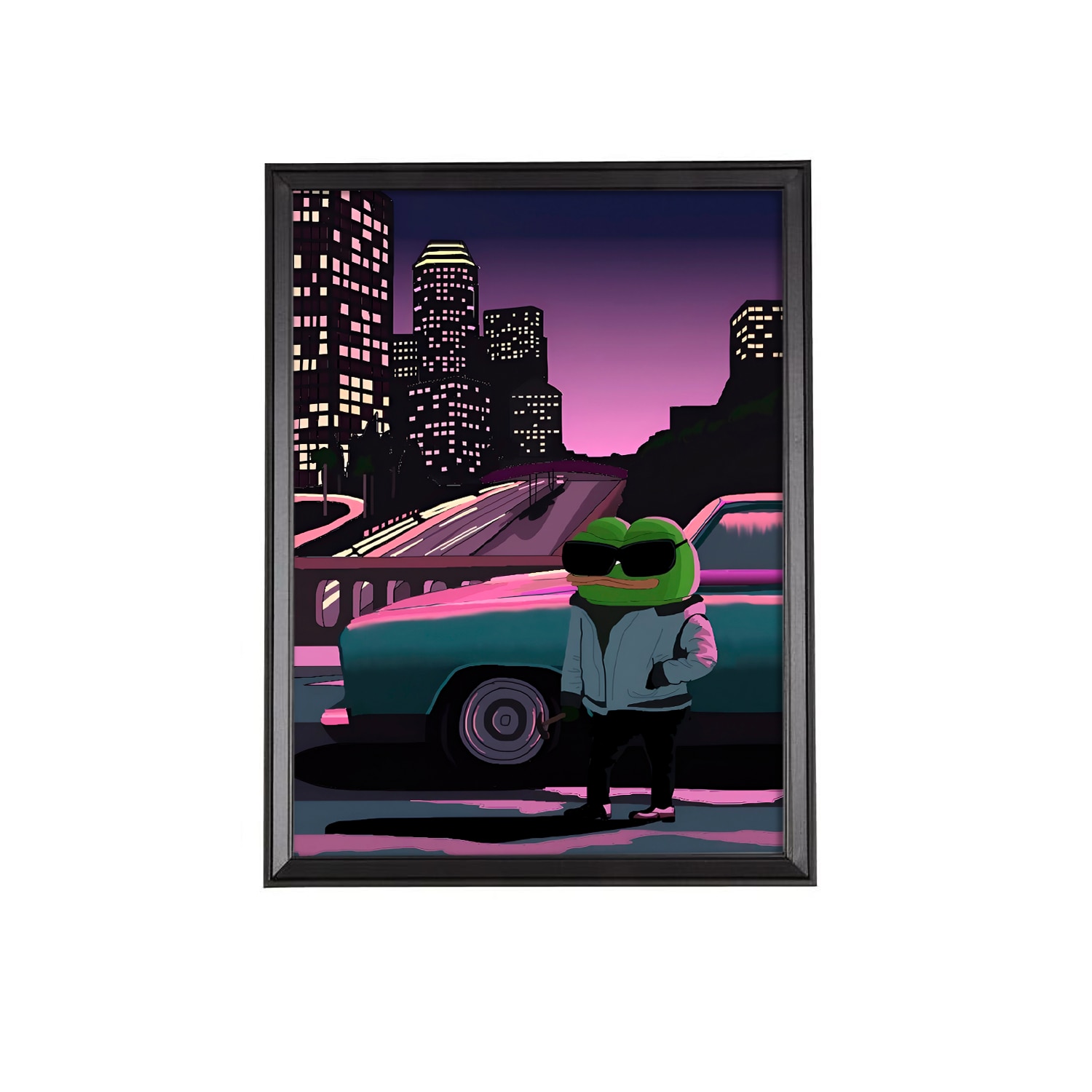 Tablou Decorativ, Design Pepe the frog Ryan Gosling Drive, Night call ...