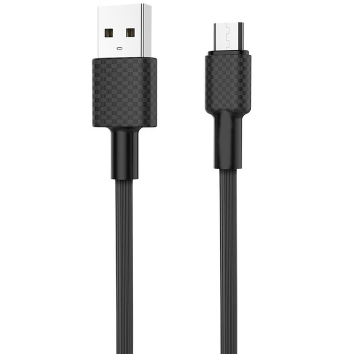 Кабел за зареждане и пренос на данни, USB A към USB Type-C, Superior Style, 10W, 2A, 1m дължина, черен