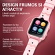 Ceas smartwatch copii GPS 4G, Whatsapp, camera dubla HD, Wingereich ™, RETINA HD, localizare GPS, telefon, apel video HD, WIFI, bluetooth, rezistent la apa IP67, Android, IOS, SOS, monitorizare spion, roz