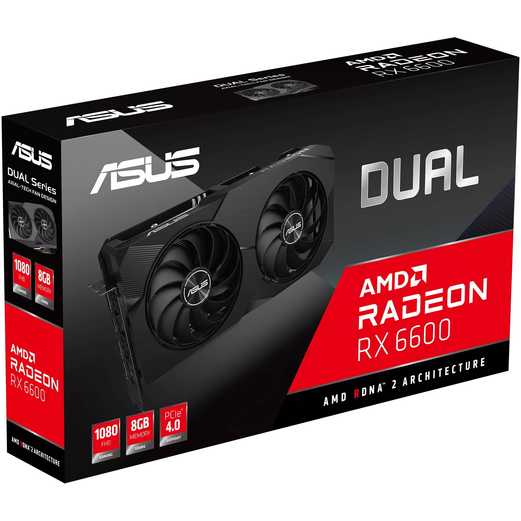 Placa Video ASUS AMD Radeon™ RX 6600 V2 Dual, 8GB GDDR6, 128-bit