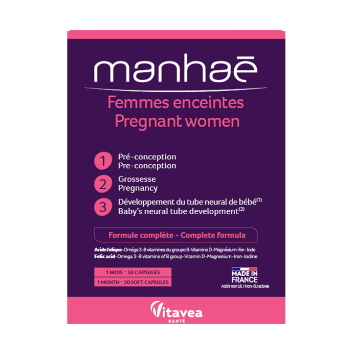 Femmes enceintes Manhaé étrend-kiegészítő, 30 kapszula