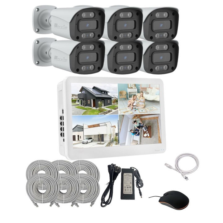 Kit Hikvision CCTV 16 camere dome TurboHD 1.3MP MK057-KIT07