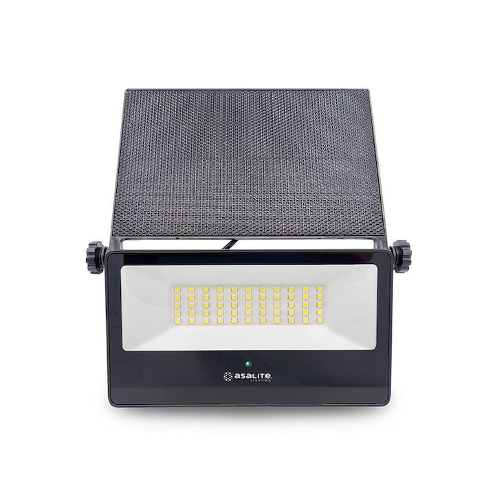 Lampa solara LED Asalite Slim 20W 4000K (1800 lumeni) + senzor de miscare