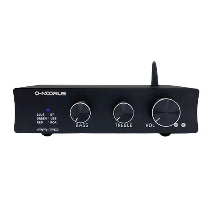 O-NOORUS Ma12070 80wx2 Hifi аудио високоговорител 2.1 Class D усилвател Bluetooth 5.0 високоговорители за дома Събуфър Изходен приемник Бас Висок черен