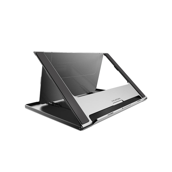 Suport laptop pliabil, unghi reglabil 20-60 grade, antiderapant, aluminiu, 281.8x204mm