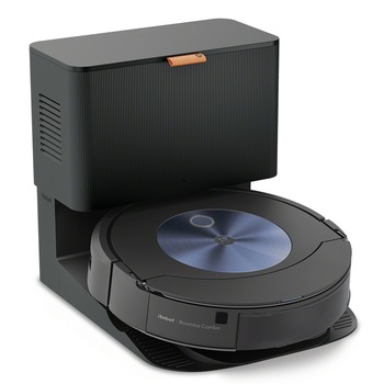 Robot de aspirare cu mop iRobot Roomba Combo j7+, c755640, golire automata in CleanBase, recipient lavabil, wi-fi, ocolire obstacole - PrecisionVision, 10 harti, aplicatie iRobot Home, Dirt Detective, zone curatare personalizabile, albastru