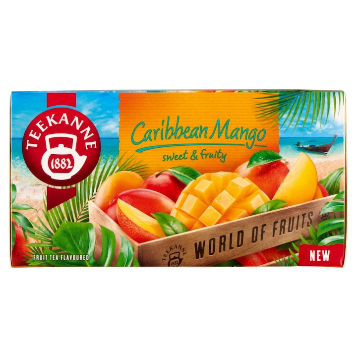 Teekanne World of Fruits Caribbean плодов чай с вкус на манго, 45g, 20 пакетчета