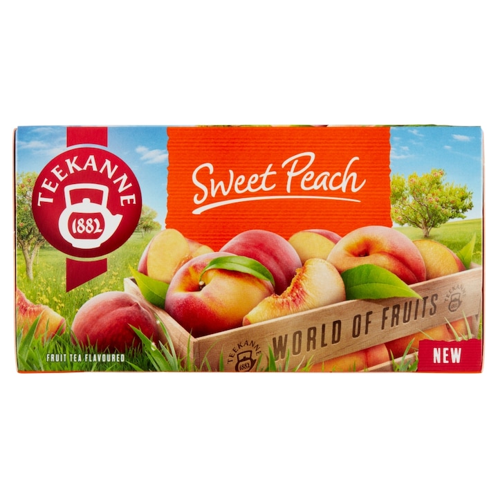 Плодов чай Teekanne World of Fruits Sweet Peach с вкус на праскова, 45g, 20 филтъра